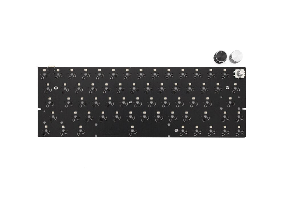 bm60ec bm60 EC rgb 60% gh60 hot swappable Custom Mechanical Keyboard PCB  programmed qmk VIA rgb switch type c Rotary Knob