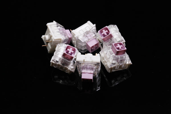 Novelkey Kailh Hako Royal Violet Switch RGB SMD pink Tactile 50g Switches Dustproof Switch For Mechanical keyboard IP56 mx stem