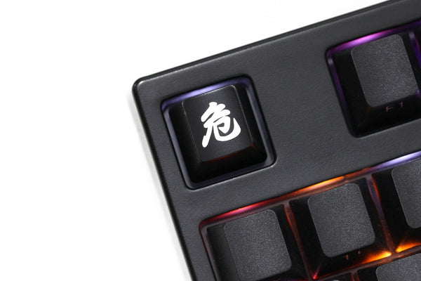 Novelty Shine Through Keycaps ABS Etched back lit black red r1 SEKIRO Shadows Die Twice Danger Death