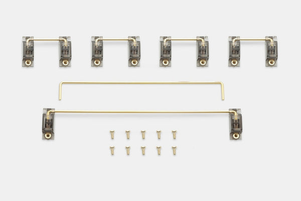 Everglide V2 Transparent Gold Plated Pcb screw in Stabilizer for Custom Mechanical Keyboard gh60 xd64 xd84 6.25x 2x xd96 xd87