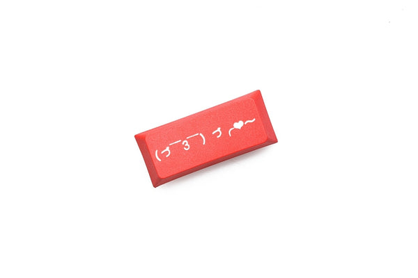 Novelty cherry profile dip dye pbt keycap for mechanical keyboard laser etched emoj kaomoji love left shift black red blue