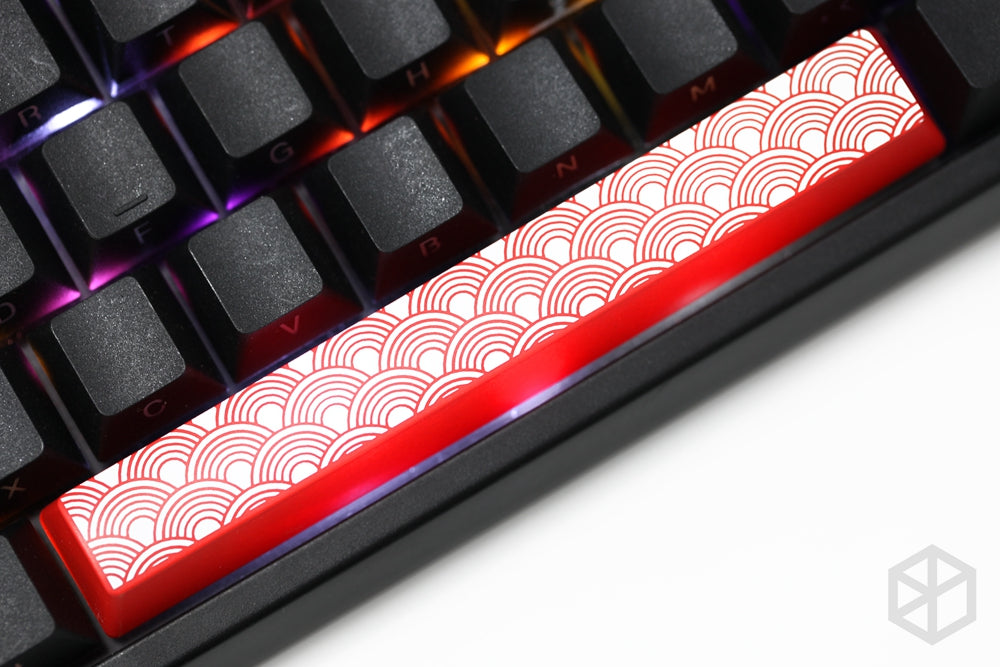 Novelty Shine Through Keycaps ABS Etched red custom mechanical keyboar ...