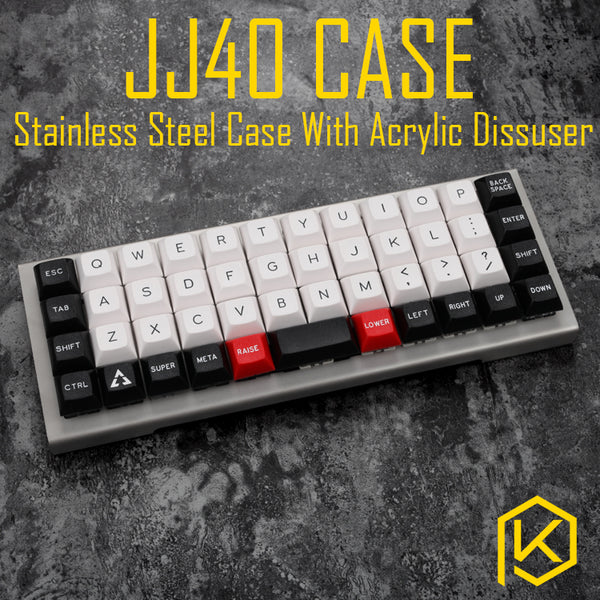 stainless steel bent case for jj40 JJ40 40% custom keyboard acrylic panels acrylic panel diffuser also can support planck - KPrepublic
