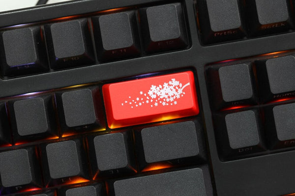 Novelty Keycaps ABS Etched Shine-Through sakura black red enter backspace