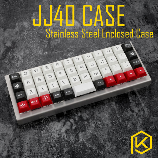 stainless steel bent case for jj40 40% JJ40 custom keyboard enclosed case upper and lower case also can support planck - KPrepublic