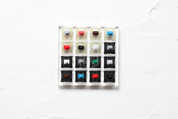 acrylic Switch Tester 4X4 clear housing base for cherry brown black red blue tactile grey silver green nature white clear rgb