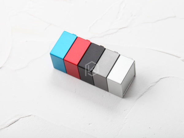 cube sugar aluminum Switch Tester base housing 1X1 silver red blue grey
