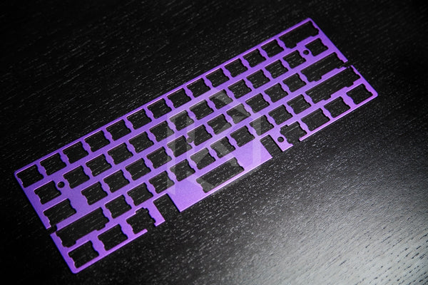 60% Aluminum Mechanical Keyboard Plate support Gh60 poker1/2/3 silver red gold purple black color - KPrepublic