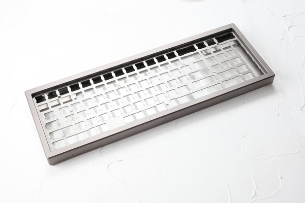 Anodized Aluminium Case For XD96 Xiudi Custom Keyboard Acrylic / tempered glass Diffuser Rotary Brace - KPrepublic