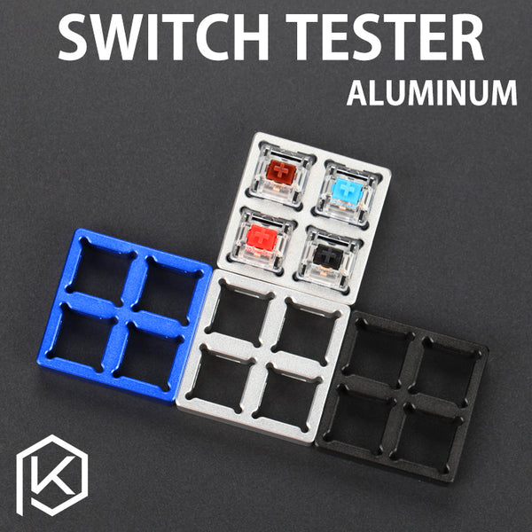 aluminum Switch Tester base 2X2 silver black red purple