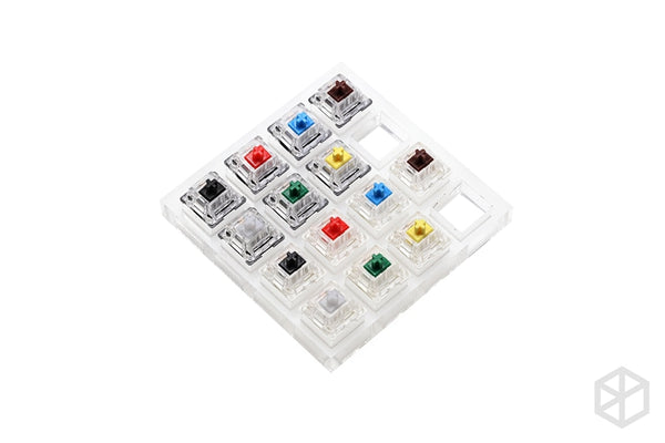 aluminum / Acrylic Switch Tester Gateron switches Blue Black Blue Red Green Yellow White RGB SMD