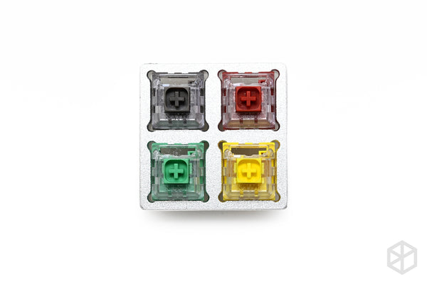 aluminum/Acrylic Switch Tester 2X2 kailh box switches Chinese Style red green grey yellow RGB SMD