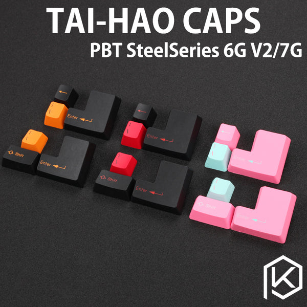taihao pbt double shot keycaps modifier for mechanical keyboard steelseries 6g v2 7g miami diablo black orange red big ass enter