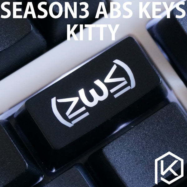 Novelty Shine Through Keycap ABS Etched  kitty cat black red oem profile backspace