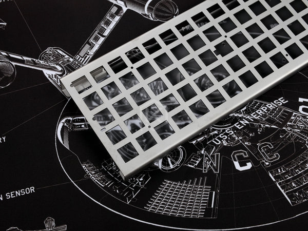 stainless steel bent case for xd75re 60% custom keyboard acrylic panels acrylic diffuser - KPrepublic