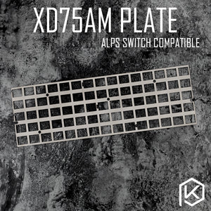 alps stainless steel plate for xd75am xd75 60% custom keyboard Mechanical Keyboard Plate support xd75am alps matias switch stem - KPrepublic