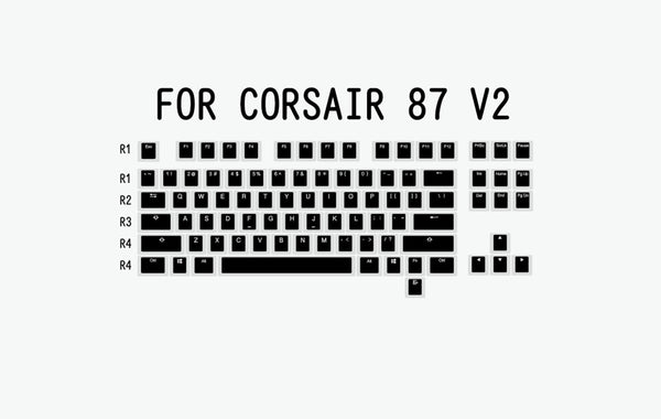 pudding V2 pbt doubleshot keycap oem backlit mechanical keyboard white black