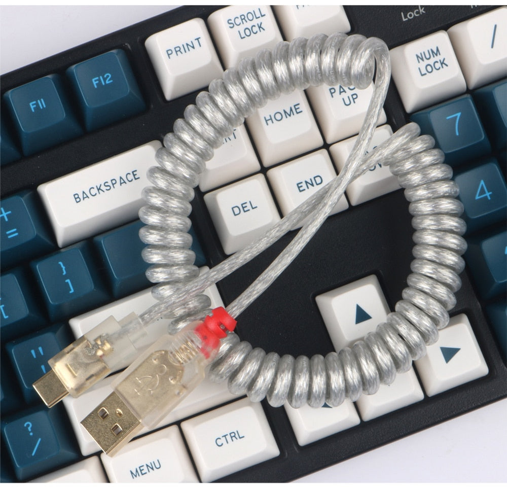 LINDY type c Cable wire Mechanical Keyboard coiled gold plating – KPrepublic
