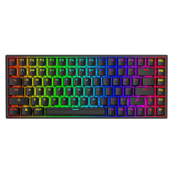 MXRSKEY 84U 84 key 75% dual mode Bluetooth 5.0 Mechanical Keyboard Kit lighting effect RGB switch led type c software macro