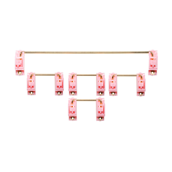 GKs Gold coated Pcb screw in Stabilizer pink blue mechanical keyboard