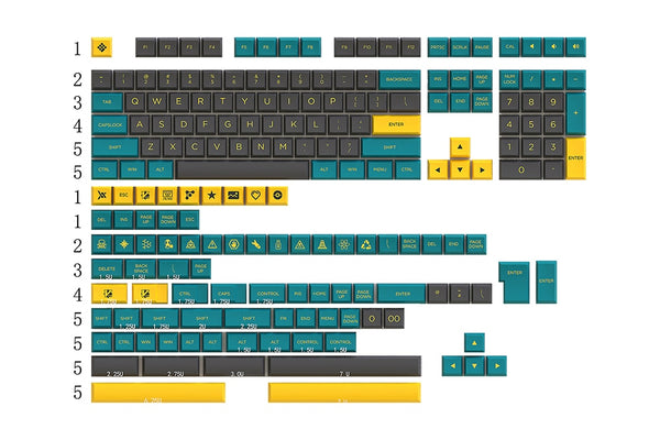 WM OSA Profile Marrs Green PBT doubleshot keycap for mx stem keyboard all in One 60 87 104 tkl ansi bm60 bm65 bm68 xd64 xd68