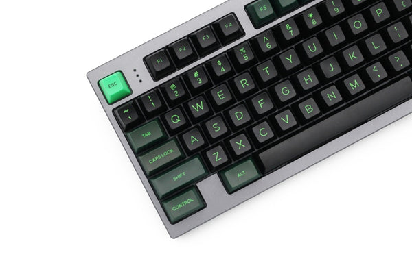 Domikey SA abs doubleshot keycap semiconductor mx stem keyboard  green black