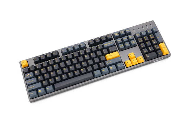 taihao abs double shot keycaps midnight color of black yellow 104 ansi