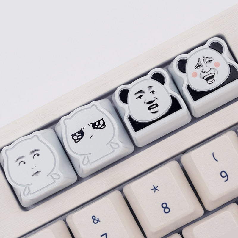 Holyoops Cute Meme Artisan Keycap CNC anodized aluminum Compatible Che ...