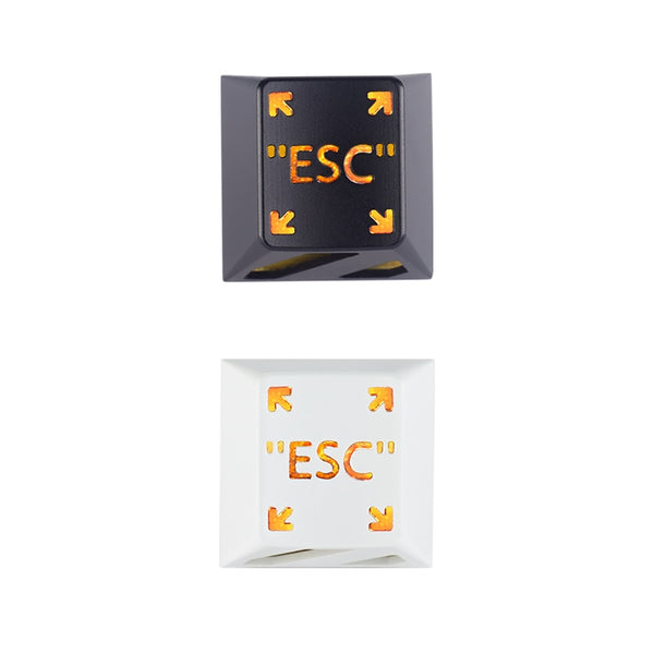 Holyoops ESC R1 Artisan Keycap CNC anodized aluminum Compatible Cherry MX switches Back lit white orange black