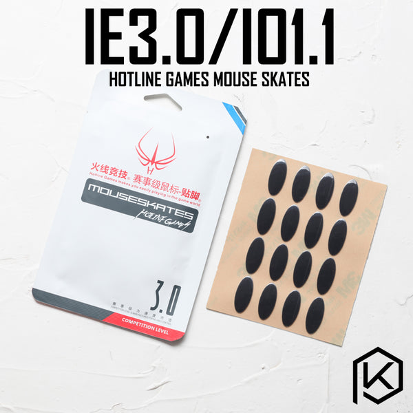 Hotline games 2 sets/pack competition level mouse feet skates gildes for ie 3.0 io 1.1 ie3.0 io1.1 0.6mm thickness Teflon - KPrepublic