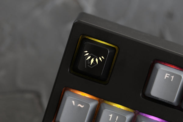 Novelty Shine Through Keycaps ABS Etched, Shine-Through black panther black red custom mechanical keyboards - KPrepublic