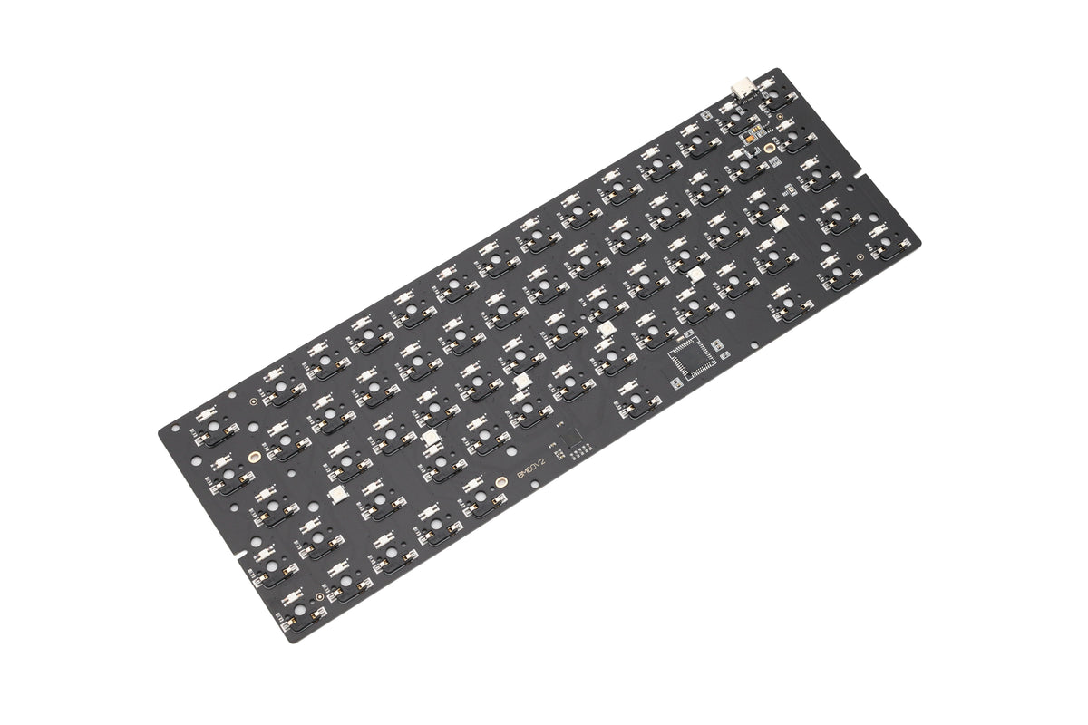 bm60 rgb 60% gh60 hot swappable PCB programmed qmk firmware type c ...
