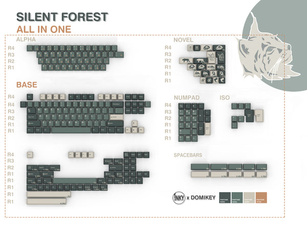 [CLOSED][GB] Domikey X iNKY Silent Forest Cherry Profile  keycaps and mousepad ABS doubleshot tripleshot MX stem