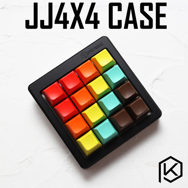 Anodized Aluminium cubic case for jj4x4 jj4 custom keyboard acrylic panels stalinite diffuser can support Rotary brace supporter - KPrepublic