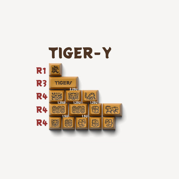 [GBEXTRA] Domikey x GLOVE Tiger SA Profile ABS Doubleshot Keycaps