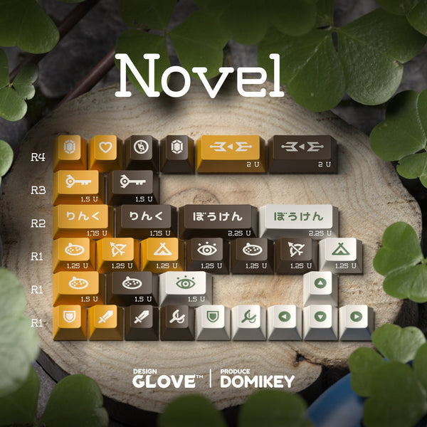 [GBEXTRAS] GLOVE x Domikey Adventurer 冒険家 doubleshot tripleshot Cherry profile Keycaps and resin novelty