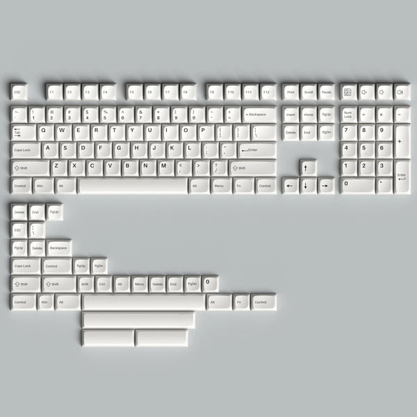 KeyTok KDA Profile NaiBai White Dye Sub Keycap Set thick PBT for keyboard 87 tkl 104 ansi xd64 bm60 xd68 CSTC75 BM87 BM65