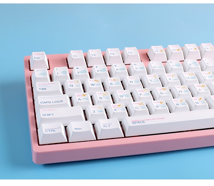 LOOP AI Shortcut Key Hotkey Set Cherry profile Dye Sub Keycap Set thic ...