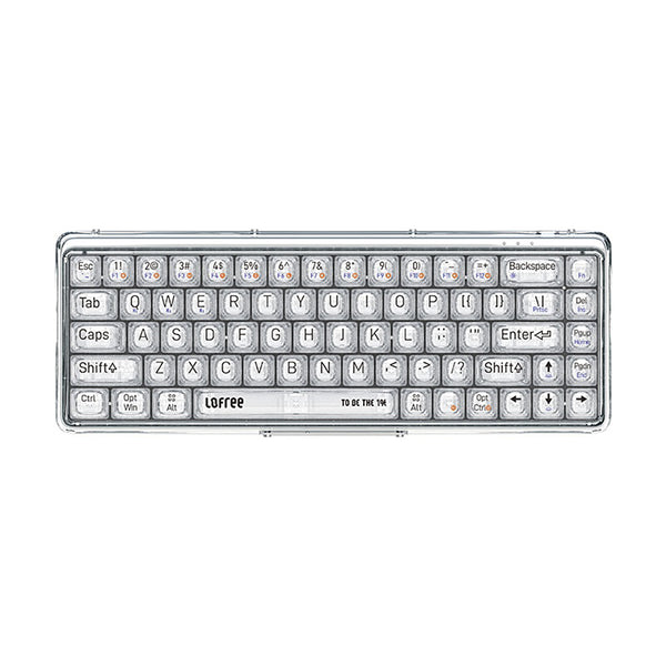 LOFREE 1% Dual Mode Mechanical Keyboard Whole transparent case keycaps with Jellyfish switch