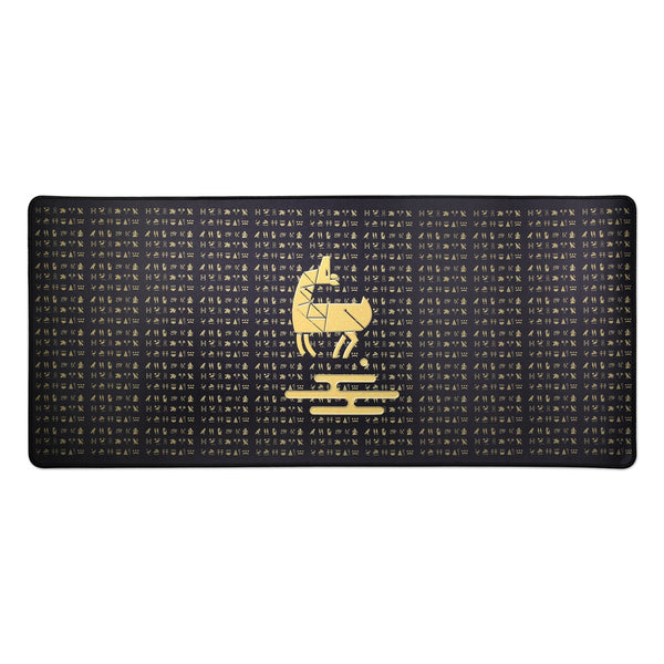 MOYU Egypt Mousepad Deskmat About 880 400 4mm Stitched Edges /Rubber High Quality Fibre Cloth Black Golden Soft Rubber Lining
