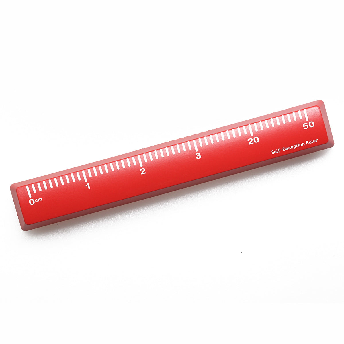 Key Cap Ruler Novelty Shine Through Keycap ABS Etched Self Deception ruler black red ...