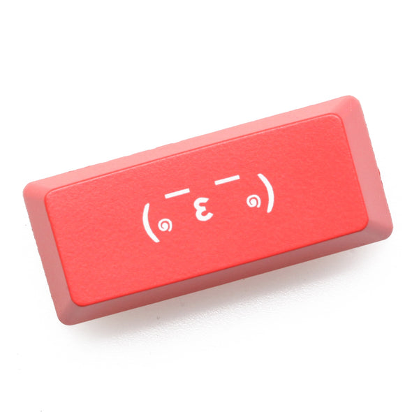 Novelty Keycap ABS Etched Shine-Through left shift 2.25u kaomoji sleep kiss snicker
