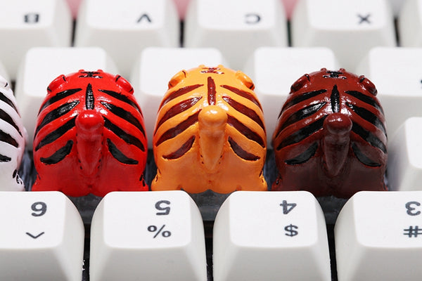 [CLOSED][GB] Cute Tiger novelty by BEE resin hand-painted keycap big cat