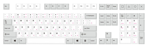 OEM Japan Japanese Root Dye sub Keycap OEM profile Dye Sub Keycap Set for keyboard gh60 87 tkl 104 ansi Black Red Cyan Magenta