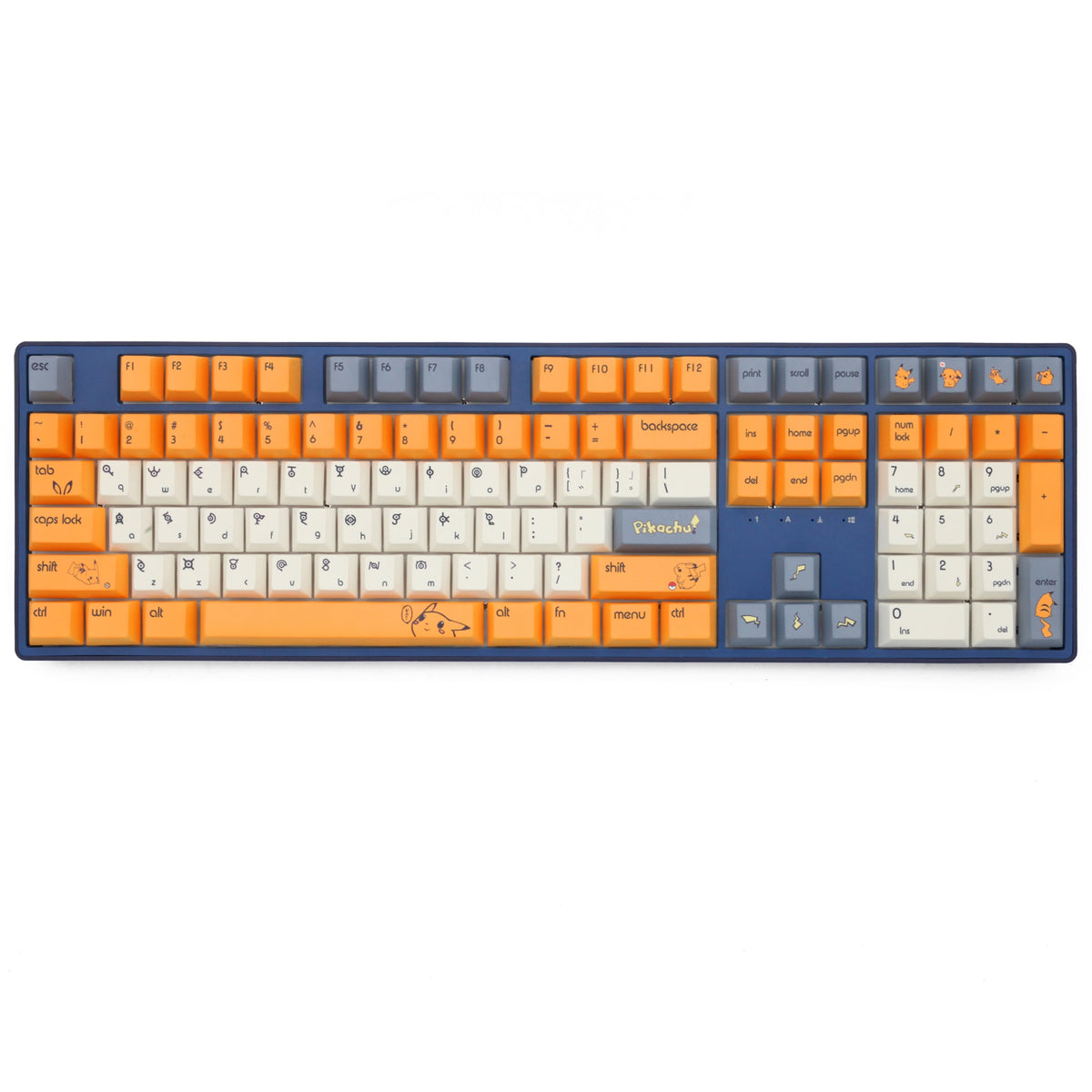 OMO Pikachu Pikapika Cherry profile all over Dye Sub Keycap for mechan ...
