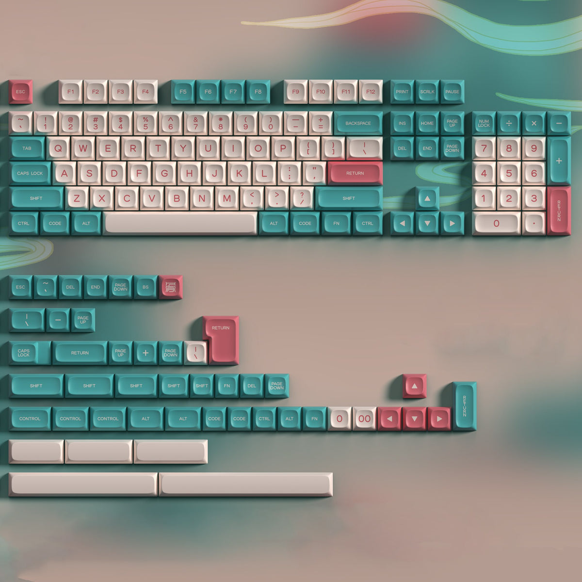 Keycap Sound PGA ABS Elegant Sound Doubleshot Keycap Set PGA Profile for MX Keyboar ...