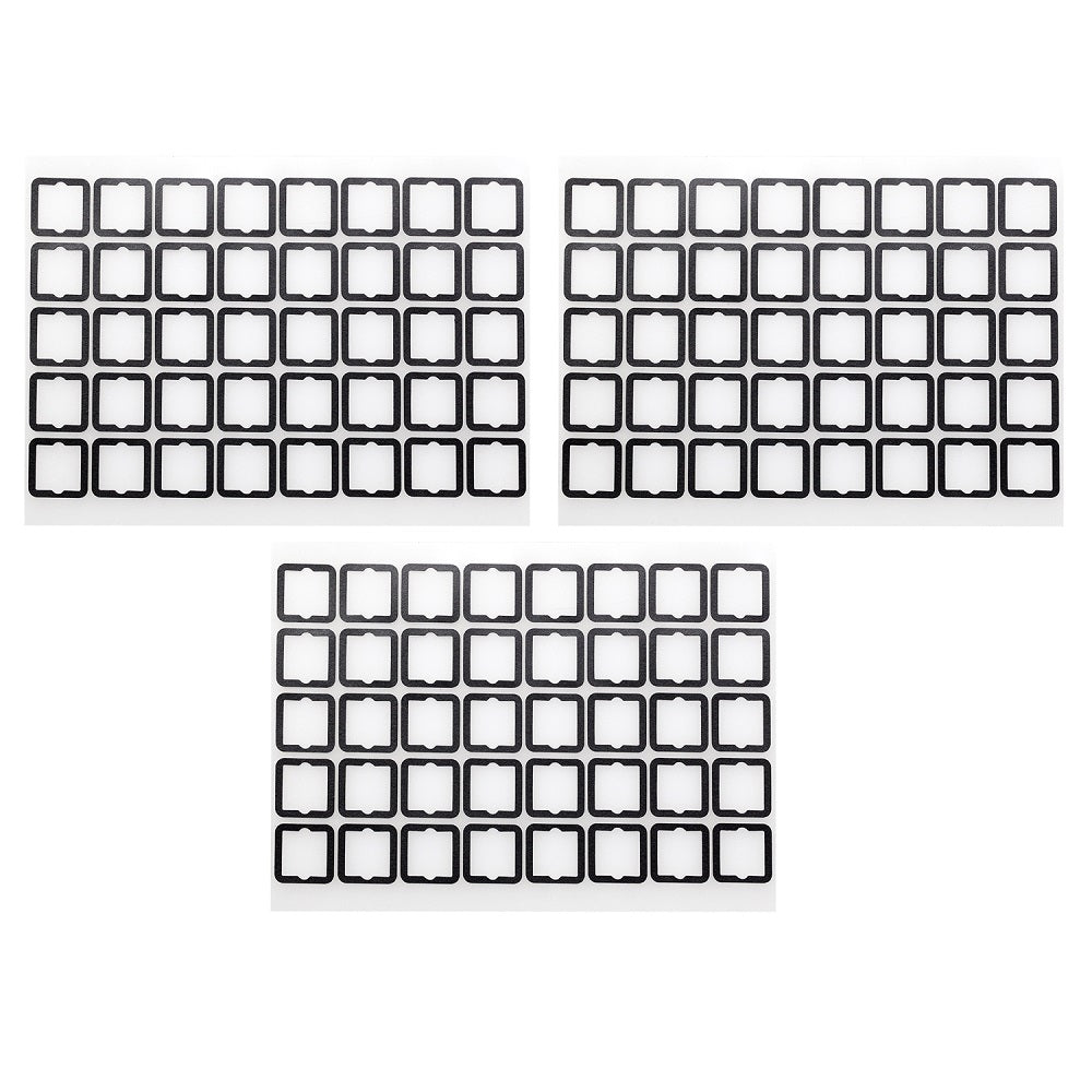 RUNJRX Felt Keyboard PCB Foam 64 Left Layout,Poron Switch Pads 120Pcs and  Sound Dampeners for Custom, Black (RJ-096)