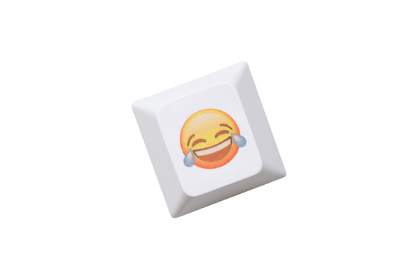 Cute Face Mood Meme Expression Keycap Dye Subbed keycaps for mx stem mechanical keyboards Yellow funny snicker Tongue Cry