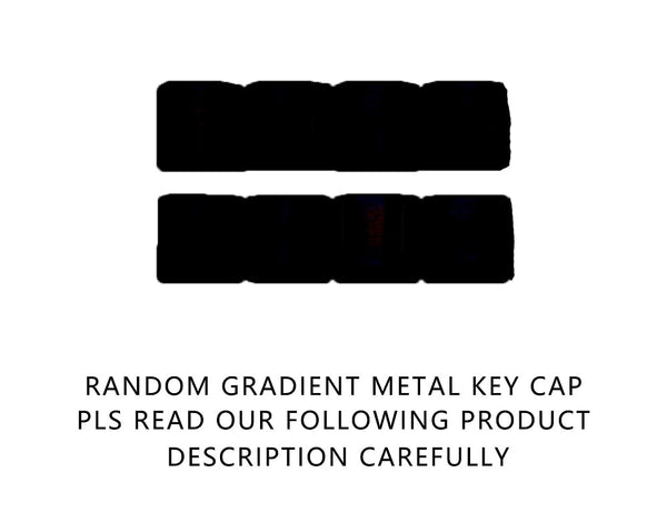 Teamwolf stainless steel MX Metal Keycap for keyboard gaming key QWERWASD R2 R3 light through back lit Black Blue Gold gradient