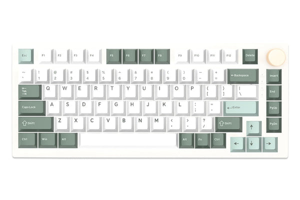 Feker IK75 Pro 3 Mode Wireless 75% Gasket Mechanical Keyboard Black White hotswap RGB 2.4G BT GJ keycaps jockey shallow sea